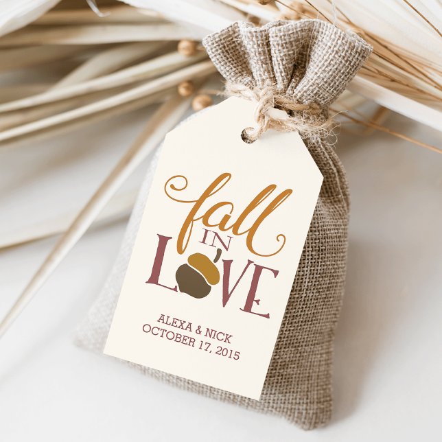 Verliebter | Herbst-Acorn-Gefälligkeit Geschenkanhänger (Von Creator hochgeladen)