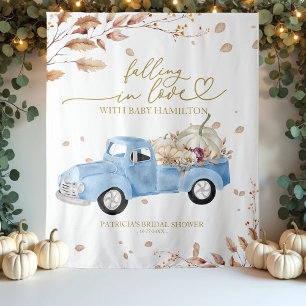 Verliebter Junge Baby Shower Hintergrund Wandteppich