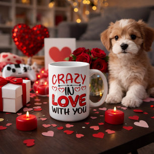 Verliebter Valentinstag-Typografie Kaffeetasse