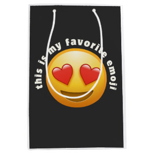Verliebtes Emoji Mittlere Geschenktüte