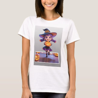Verliebtes Halloween-Mädchen mit Jack-o’-Lantern T-Shirt