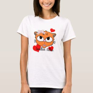 Verliebtes-Kätzchen-Geschürzte-Lippen-T-Shirt T-Shirt