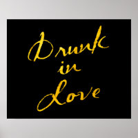 Verliebtes Poster - schwarz