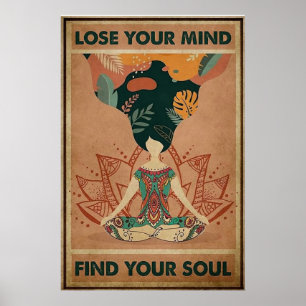Verlier deinen Verstand, finde deine Seele Vintage Poster