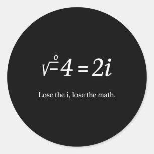 Verliere das I verliere die Mathematik Lustige ima Runder Aufkleber