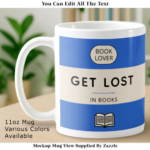Verliere dich in Büchern Vintage-Paperback-Cover B Kaffeetasse