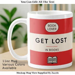 Verliere dich in Büchern Vintage-Paperback-Cover R Kaffeetasse