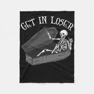 Verlieren Sie das Skelett im Coffin Halloween Spaß Fleecedecke