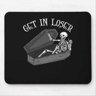 Verlieren Sie das Skelett im Coffin Halloween Spaß Mousepad