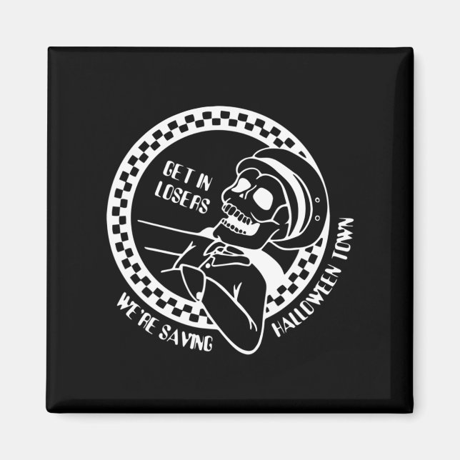 Verlieren Sie Lazy Halloween Kostümspass Skelett Magnet (Vorne)