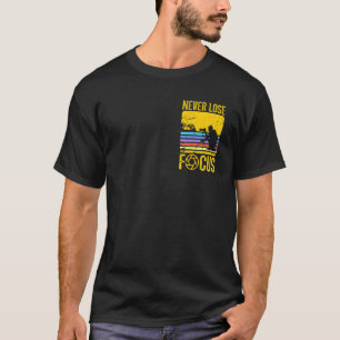 Verlieren Sie nie das Kameramann-Sprichwort. T-Shirt