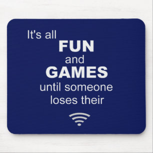 Verlierende WiFi-Internet-Mäusematte - Blau Mousepad