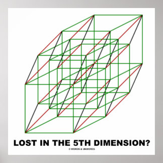 Verliert in der fünften Dimension? (Geometry Cube Poster