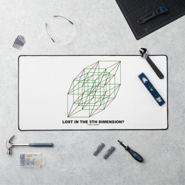 Verliert in der fünften Dimension? (Geometry Cube  Schreibtischunterlage (Arbeitsplatz)