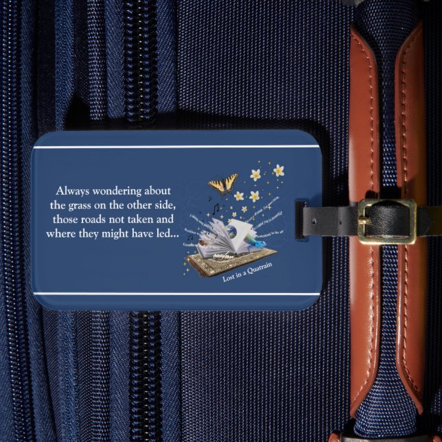 Verliert in einem Quatrain von Adiela Akoo Gepäckt Gepäckanhänger (Vorderseite Insitu 4)