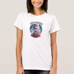 Verliert in Paradies Pilze in Maurerkirsche T-Shirt