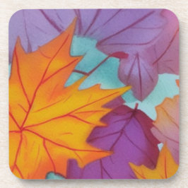 Verliert Schönheit in Blätter von hellen Farben. Getränkeuntersetzer