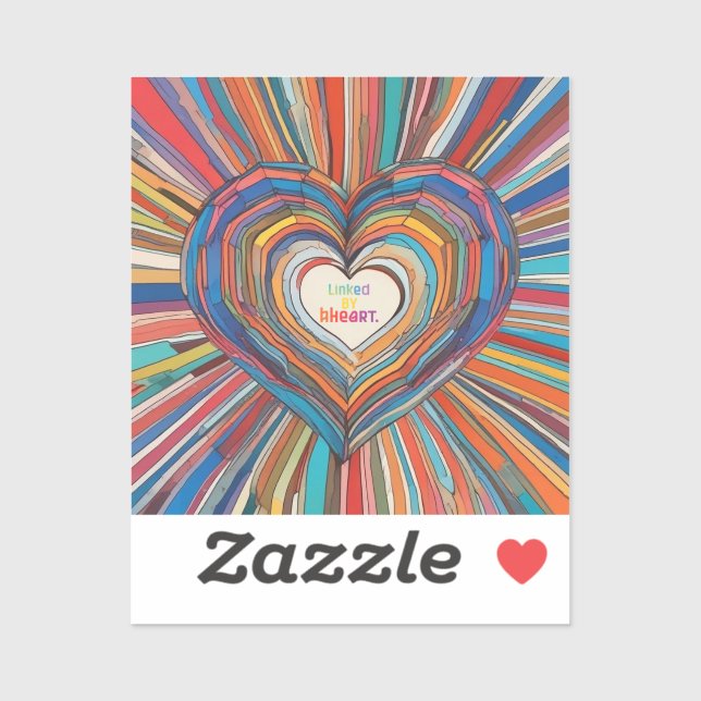 Verlinkt von Herzen Aufkleber (Blatt)