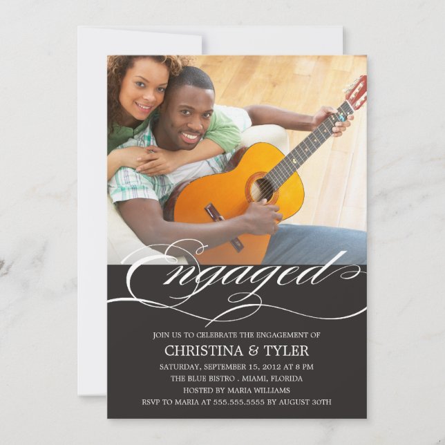 VERLOBT! | EINLADUNG DER ENGAGEMENTPARTEI (Vorderseite)