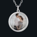 Verlobt Forever hat ein nettes Ring-Foto, kundensp Versilberte Kette<br><div class="desc">"Forever hat einen schönen Ring zu ihm" Foto benutzerdefinierte Halskette.</div>