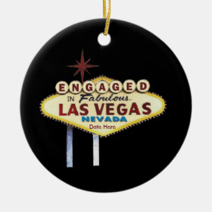 Verlobt in Las- Vegasverzierung Keramik Ornament
