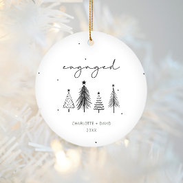 Verlobt Minimalistische Weihnachten Keramik Ornament