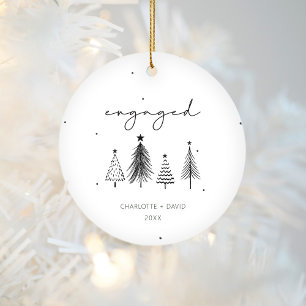 Verlobt Minimalistische Weihnachten Keramik Ornament