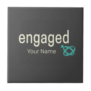 Verlobt Rings Couples Bachelor Party oder Hochzeit Fliese