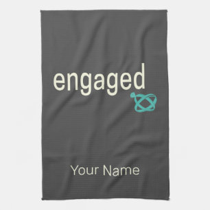 Verlobt Rings Couples Bachelor Party oder Hochzeit Geschirrtuch
