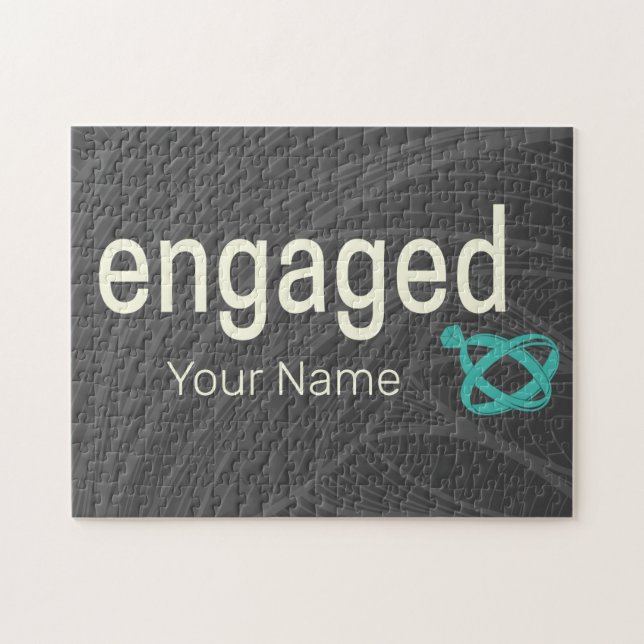 Verlobt Rings Couples Bachelor Party oder Hochzeit Puzzle (Horizontal)