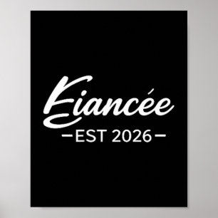 Verlobte 2026 Verlobt Zukünftige Ehefrau Hochzeit Poster