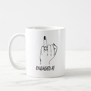Verlobte AF-Bride Ring Finger Tasche Verlobte Tass Kaffeetasse