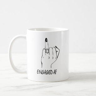 Verlobte AF-Bride Ring Finger Tasche Verlobte Tass Kaffeetasse