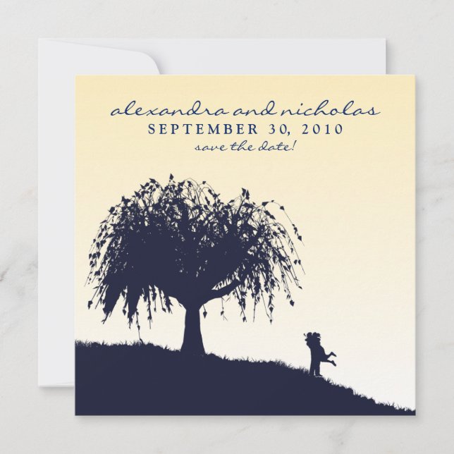 Verlobte Ankündigung Datum freihalten (Pfirsich) (Vorderseite)