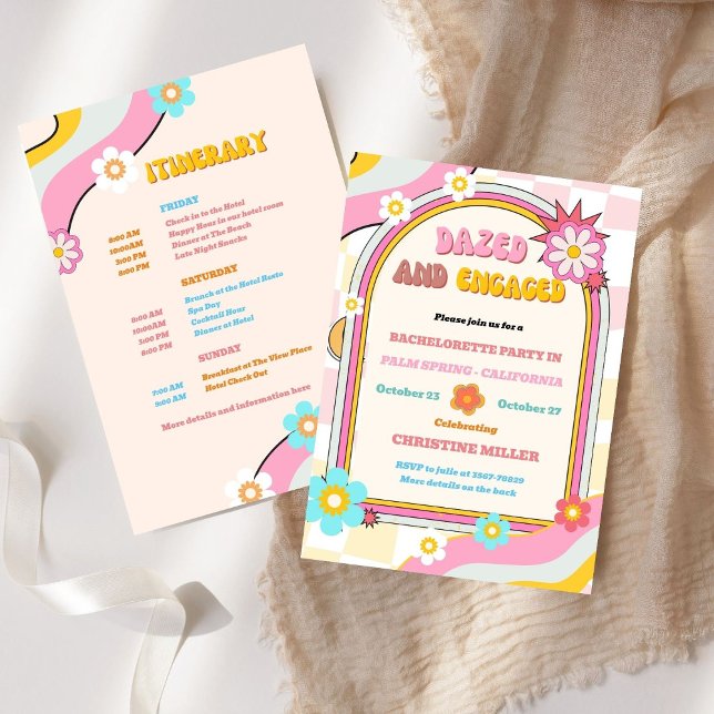 Verlobte Bachelorette Wochenendreise Einladung (Von Creator hochgeladen)