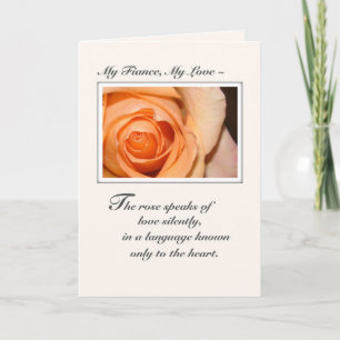 Verlobte, Jubiläum Liebe Orange Rose Karte