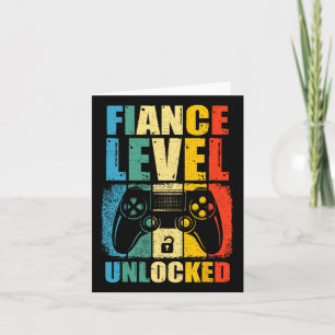 Verlobte-Level-Unlock-Wedding-Gamer-Groom zu Bl Karte