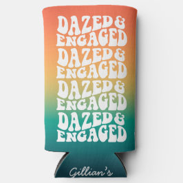 Verlobte Typografie Retro-Gradient Selters Dosenkühler