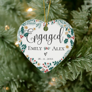 Verlobte Weihnachten Weihnachten Weihnachten Keramik Ornament
