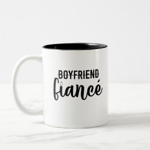 Verlobter Mann Verlobung Hochzeit Zweifarbige Tasse