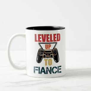 Verlobter Vintage-Gaming Verlobter T-Shirt Zweifarbige Tasse