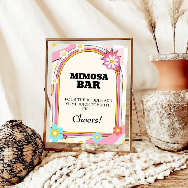 Verlobtes Bachelorette Mimosa Bar Table Sign Poster (Von Creator hochgeladen)