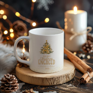 Verlobtes Foto zu Weihnachten Kaffeetasse
