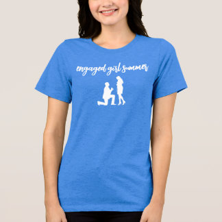 Verlobtes Mädchen Sommer Süßer Antrag Verlobung Tri-Blend Shirt