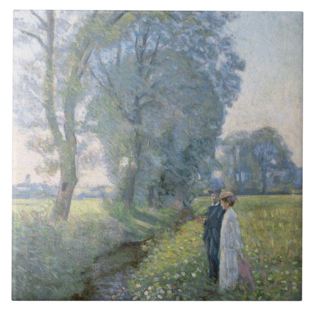 Verlobtes Paar (Hochzeit und Ehe) (Verlobung) Fliese (Vorderseite)