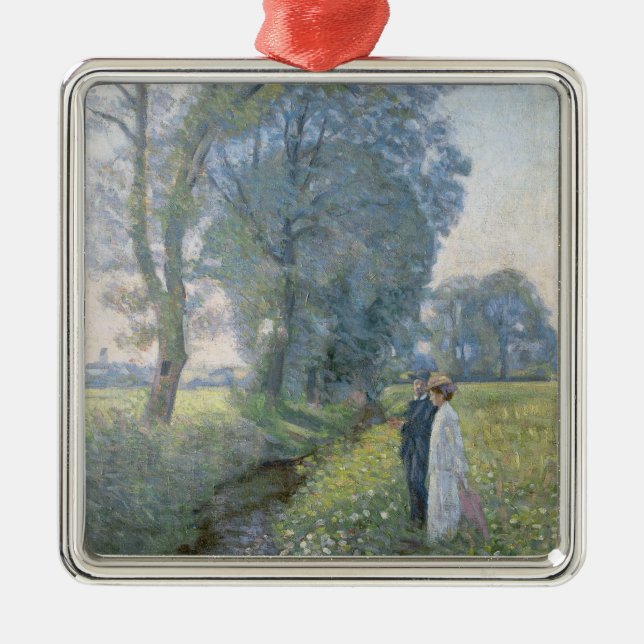 Verlobtes Paar (Hochzeit und Ehe) (Verlobung) Ornament Aus Metall (Vorne)