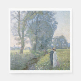 Verlobtes Paar (Hochzeit und Ehe) (Verlobung) Serviette