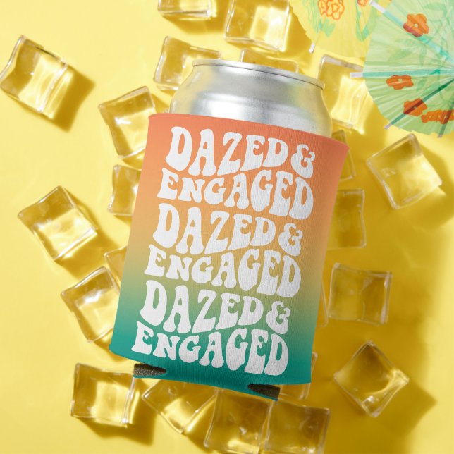 Verlobtes Retro-Brautparty Dosenkühler (In Situ Sommer)