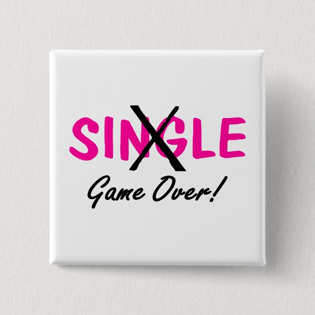 Verlobtes Spiel über (Rosa) Button (Vorderseite)