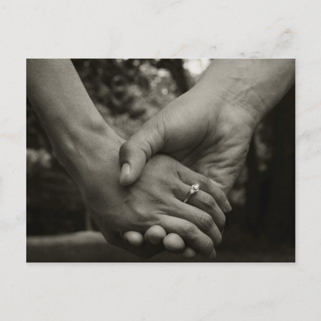 Verlobung Ankündigungspostkarte (Vorderseite)